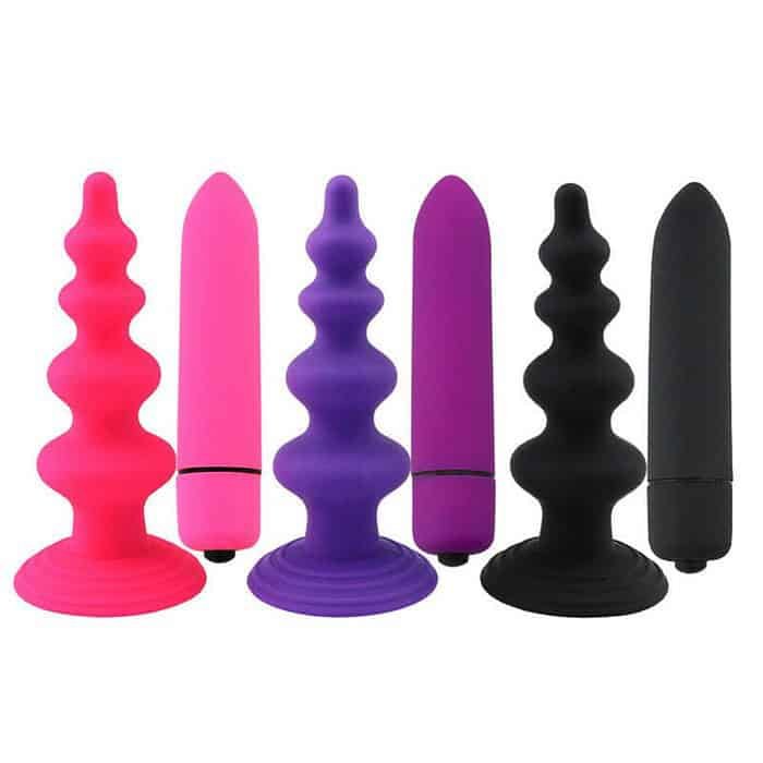 10 Speed Vibrator Anal Plug Beads Dildo G-Spot Silicone Suction Cup Sex Toy - Image 9