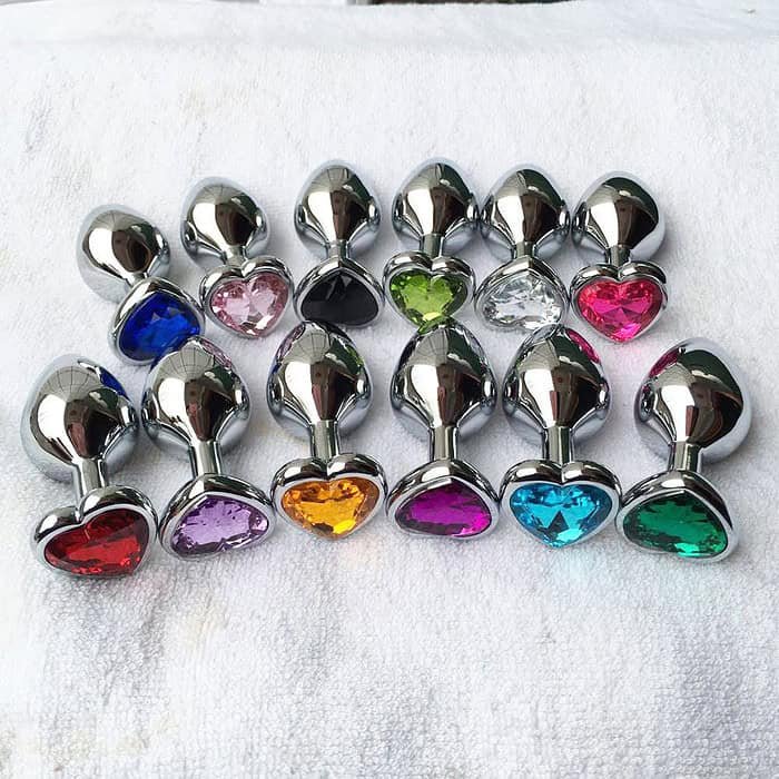 3pcs Diamond Butt Plug Anal Plug (Heart Shape) - Image 34