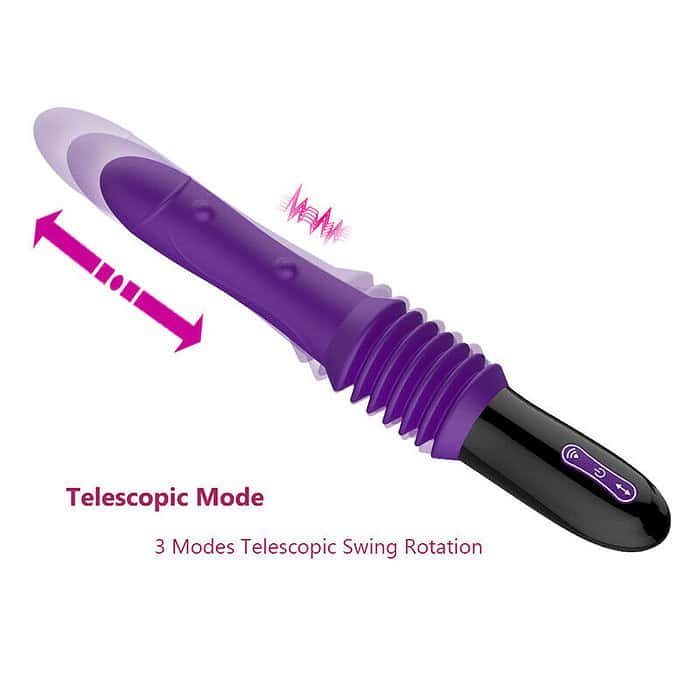 Automatic Telescopic Dildo Vibrator G-spot USB Rechargeable Adult Sex Toys - Image 14