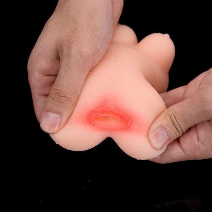 Male Masturbator Pocket Pussy Realistic Vagina Mini Flesh Light - Image 3