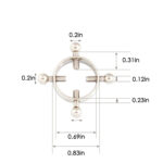 A pair of adjustable stainless steel milk rings - Image 2