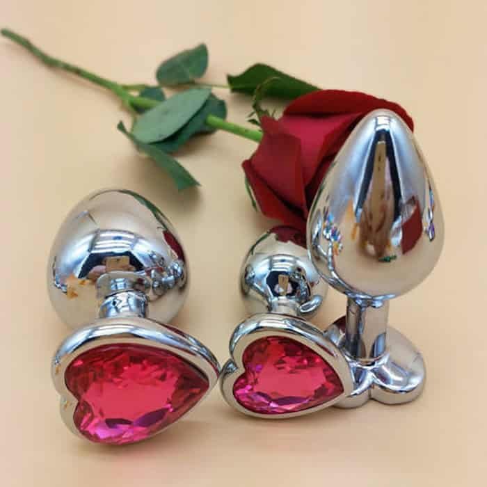 3pcs Diamond Butt Plug Anal Plug (Heart Shape) - Image 2