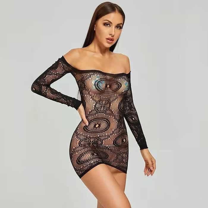 Hollow Out Seduction Bag Hip Dress - Image 2