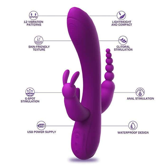 12 Speed Double Ended Rabbit G-spot Vibrator - Image 21