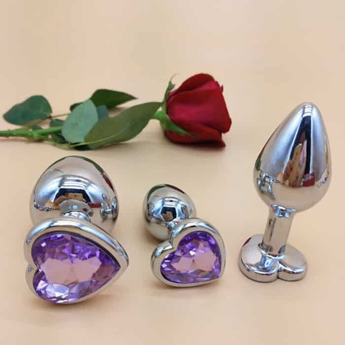 3pcs Diamond Butt Plug Anal Plug (Heart Shape) - Image 25