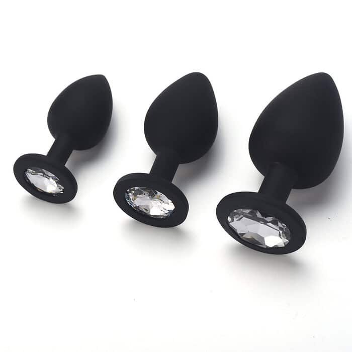 3pcs Diamond Silicone Anal Plug - Image 4