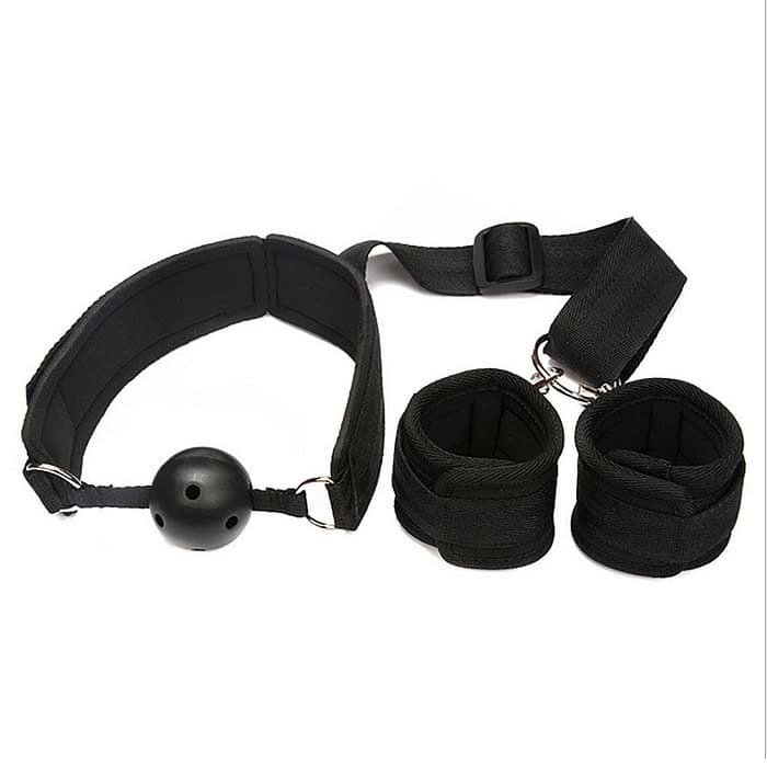 Adult Hand Cuffs Strap Anti-cuff With Mouth Ball Kit - Image 5