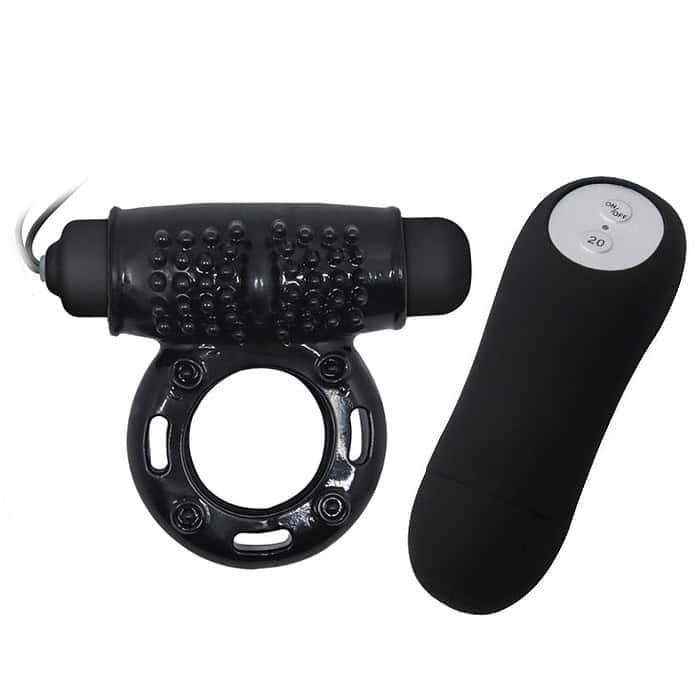 20 Speed Vibrating Cock Ring In Black - Image 2