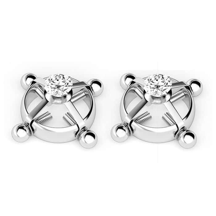Adjustable stainless steel zircon nipple clip - Image 4