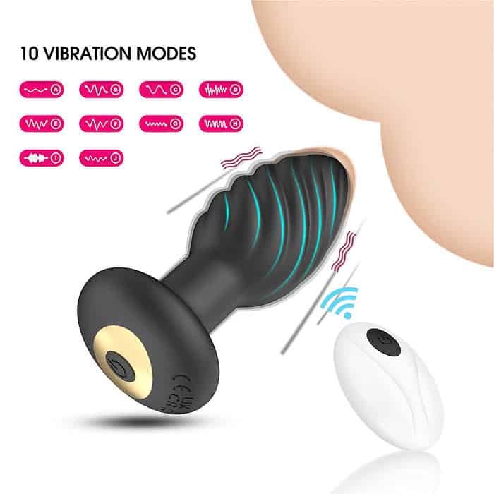 App Control / Wireless Screw Vibrating Anal Plug - Image 2
