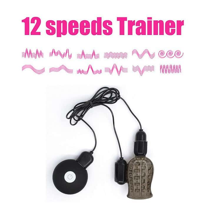 12 Speed USB Rechargeable Glans Trainer Vibrator Cock Ring Delay Ejaculation - Image 4