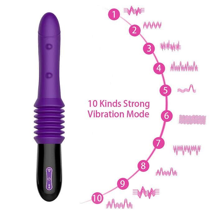 Automatic Telescopic Dildo Vibrator G-spot USB Rechargeable Adult Sex Toys - Image 17