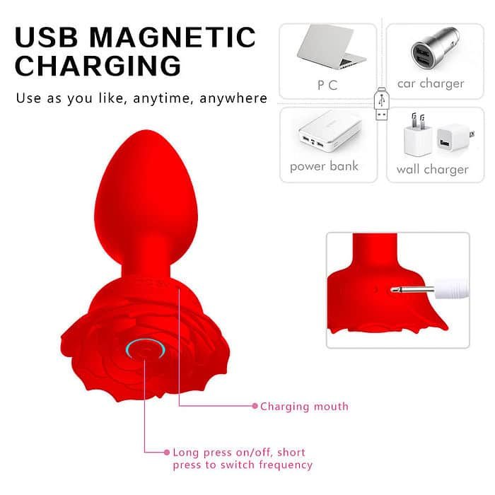 82e0f8e579520704 APP Control Rose Anal Plug - Image 26