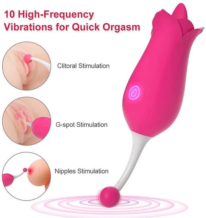 G-Spot Rose Vibrator For Female Tongue Massager - Image 3