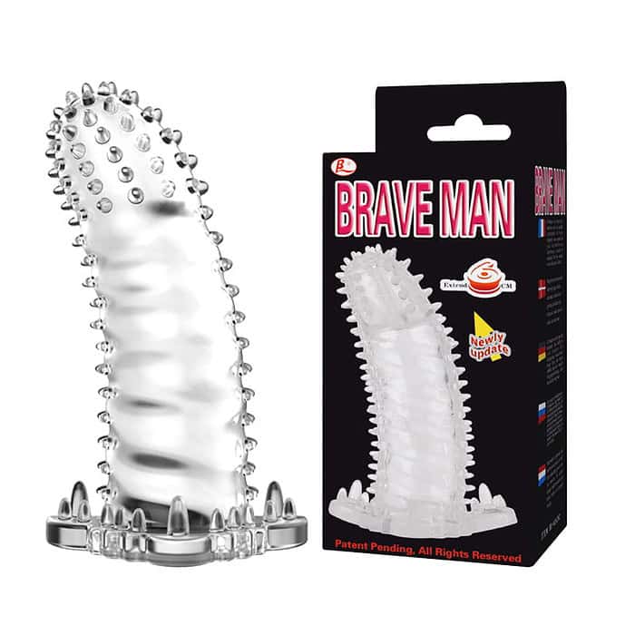 Ribbed Cock Extension Man Crystal Sleeve - Image 1