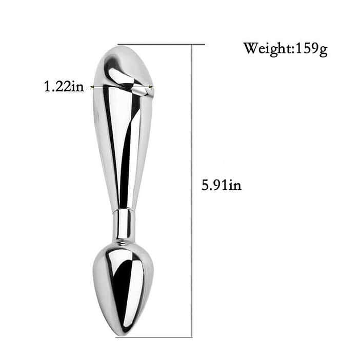 Double Anal Plugs Stainless Steel Anal Butt Plug - Image 3