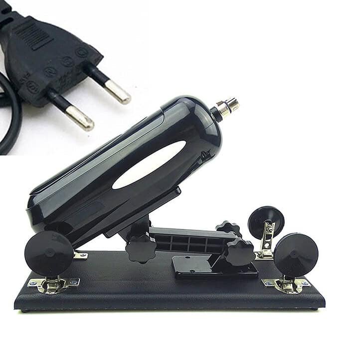 High Quality Black Sex Machine Set with 5 Dildos - Image 3