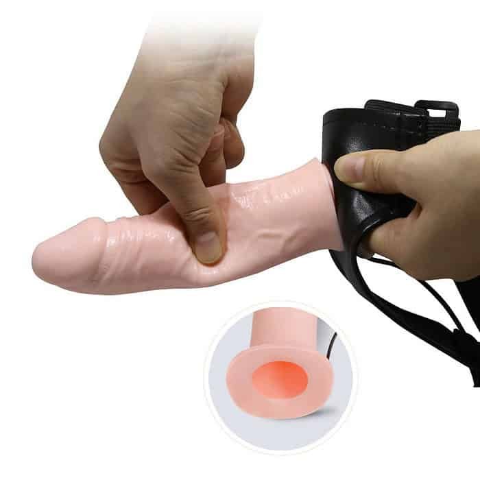 Vibrating Realistic Strap-on Dildo - Image 3