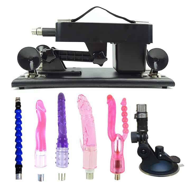 Electric Black Sex Machines with 5 Attachment - Image 1
