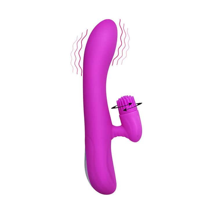 7 Speed Silicone USB Tongue Rabbit Vibrator - Image 3