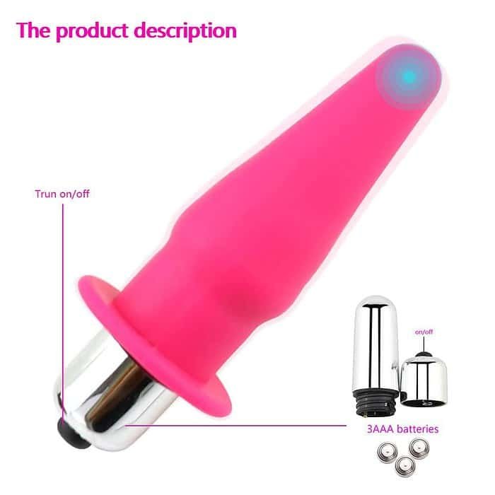 Vibrating Butt Plug Dildo Vibrator Anal Plug Silicone Adult Sex Toy - Image 6