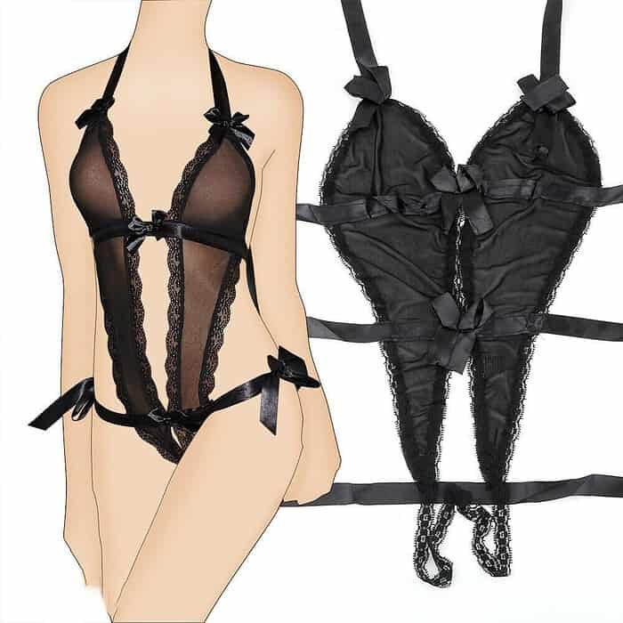 Sexy Lingerie Lace Babydoll G-String Thong Underwear Nightwear Women - Image 2