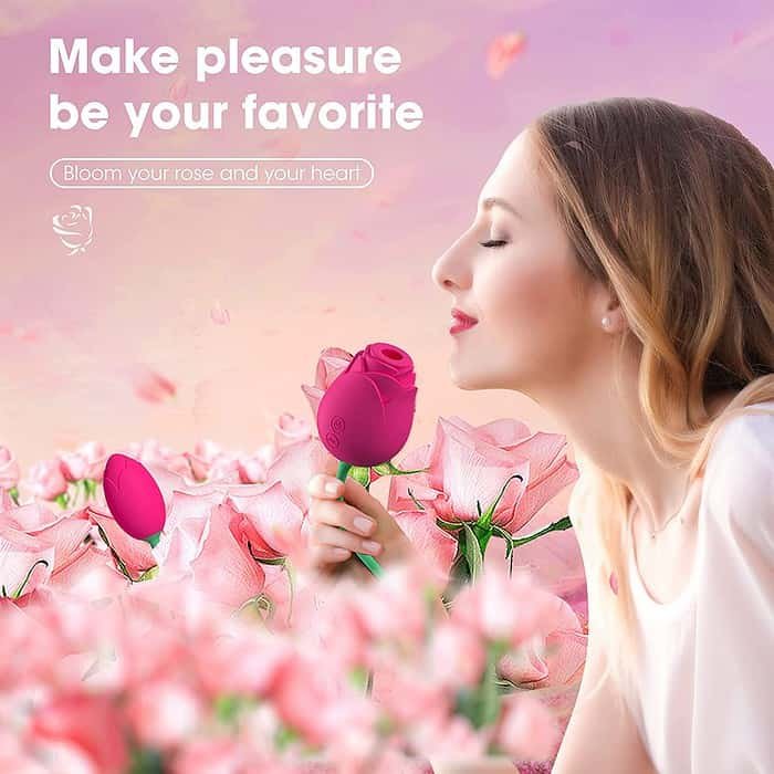 Double Sided Rose Clitoral Sucking Vibrator - Image 7