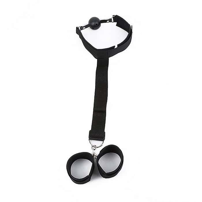Adult Hand Cuffs Strap Anti-cuff With Mouth Ball Kit - Image 4