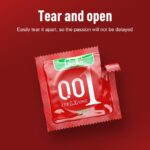GJG 001 Series Ultra-Thin Zero Distance Natural Latex Rubber Condoms Red 10PCS - Image 5