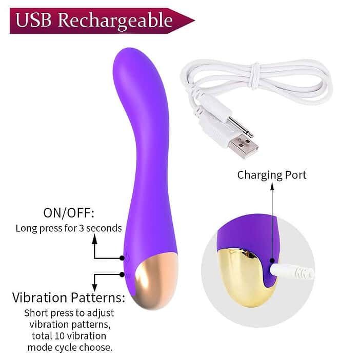 10 Speed USB Rechargeable Vibrator - Image 5