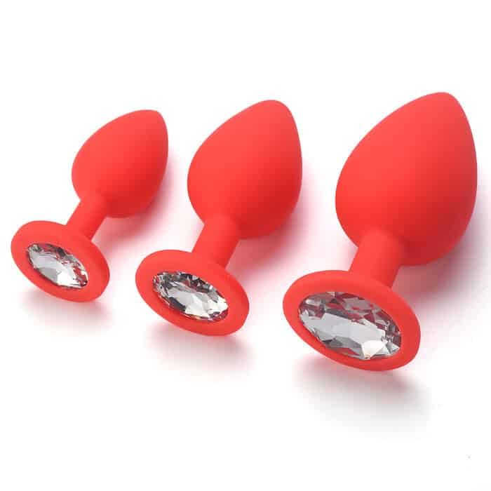 3pcs Diamond Silicone Anal Plug - Image 3