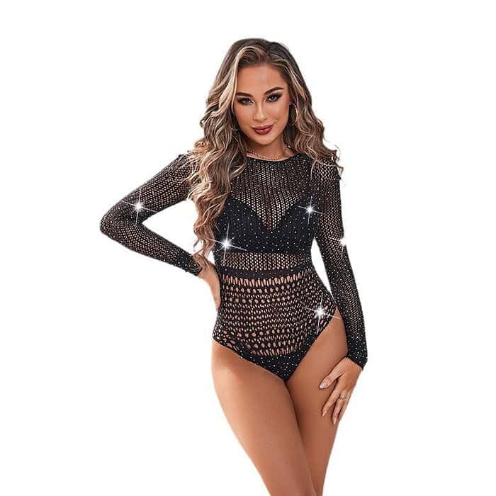 Press Drill Bikini Hip Wrap Dress - Image 1
