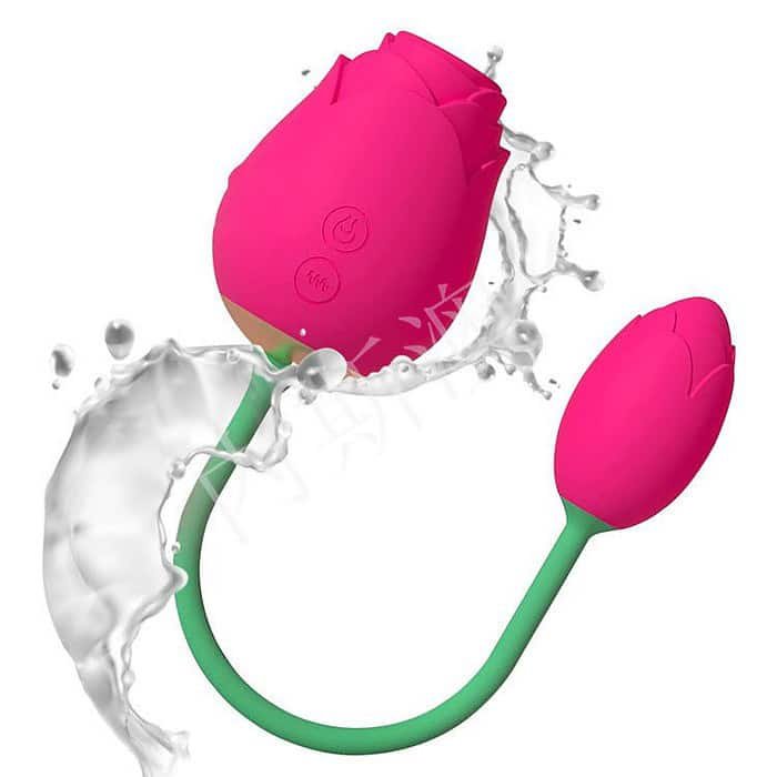 Double Sided Rose Clitoral Sucking Vibrator - Image 5
