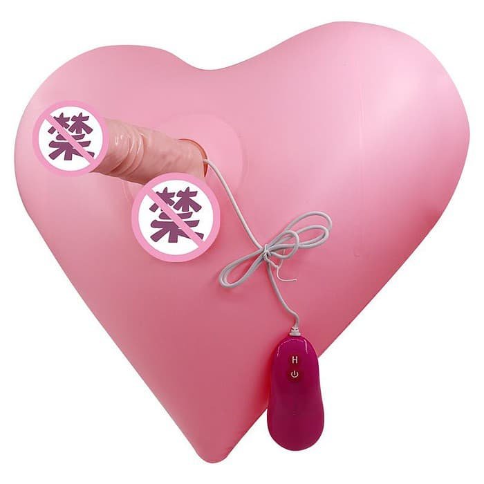 Sit And Ride Inflatable heart Seat With Vibrating Dildo - Image 8
