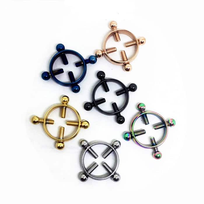 A pair of adjustable stainless steel milk rings - Image 13