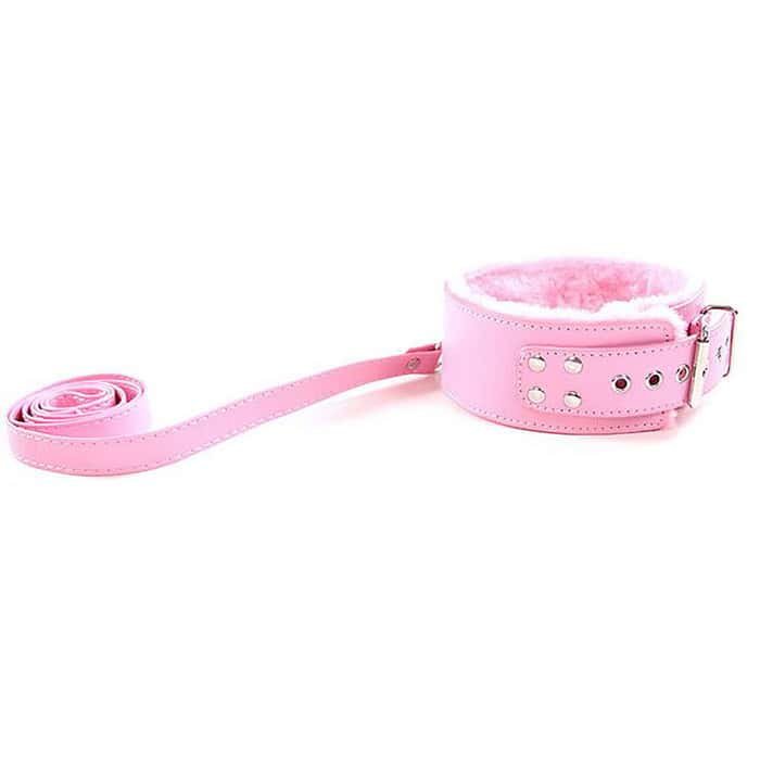 Leather Ring Collar with Leash - Image 5