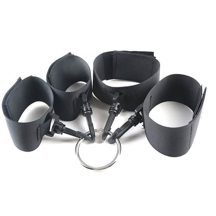 Fetish Bed Restraint Bondage Hands Ankle Cuffs - Image 5