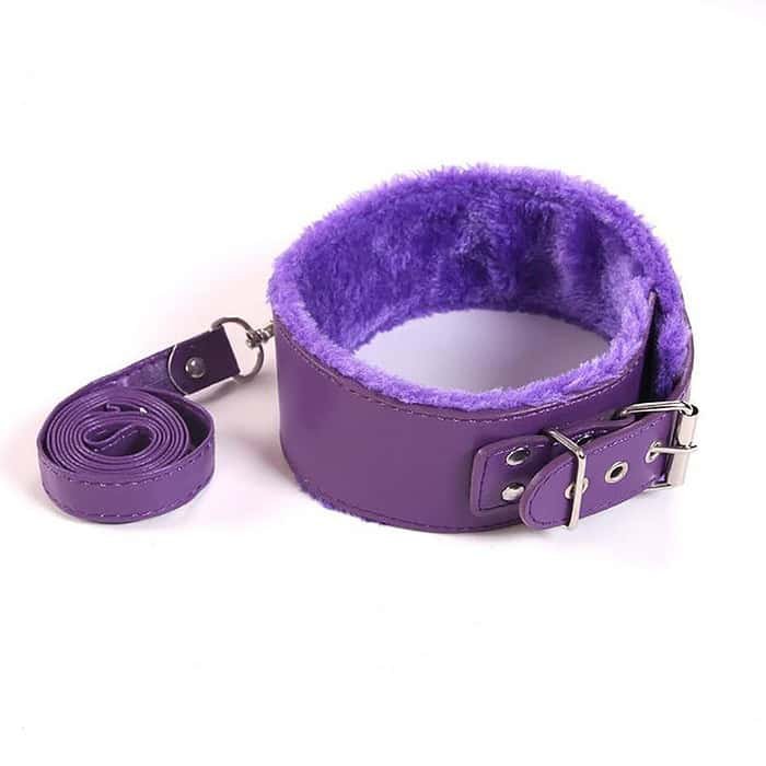 Leather Ring Collar with Leash - Image 4