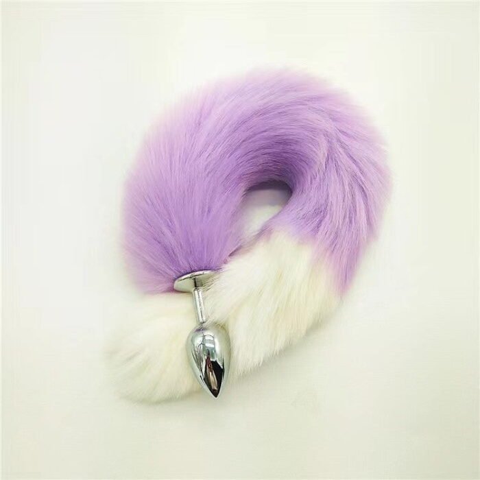 False Fox Tail With Metal Anal-Butt Plug - Image 6