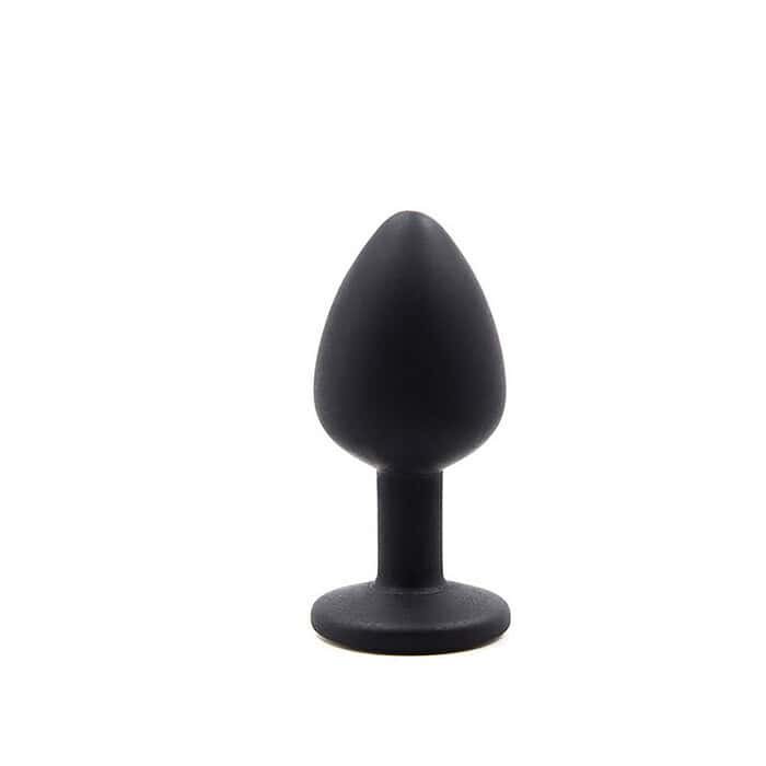 Small Size Jewelled Silicone Anal Plug - Image 3