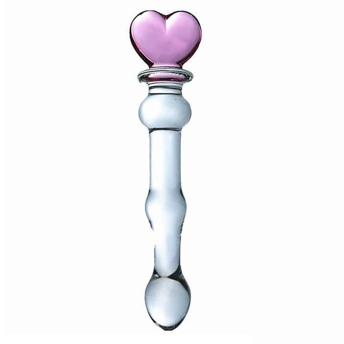 Medium Size Glass Dildo Anal Butt Plug - Image 2