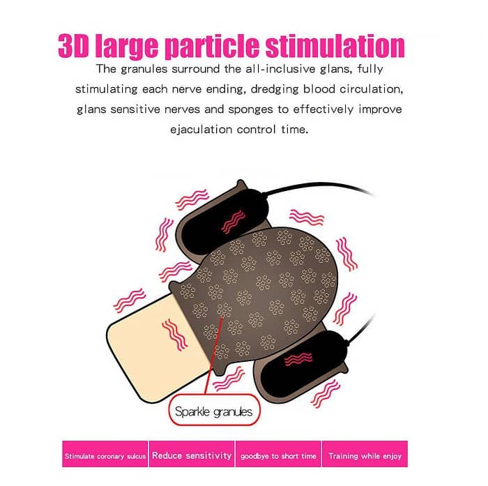 12 Speed USB Rechargeable Glans Trainer Vibrator Cock Ring Delay Ejaculation - Image 6