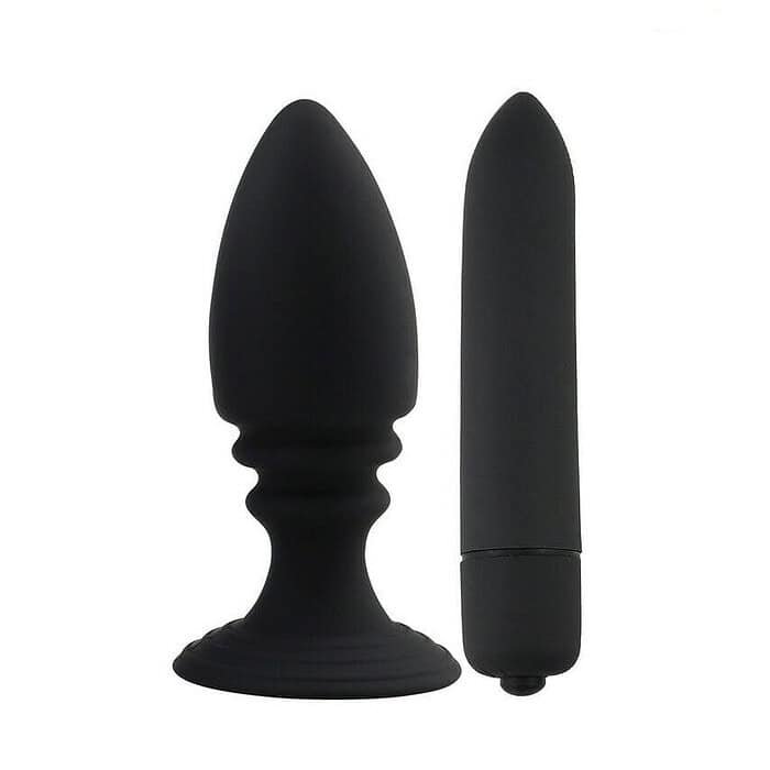 Silicone Anal Plug Dildo Vibrator Vibrating 10 Speed Bullet Butt Plug Sex Toy - Image 2
