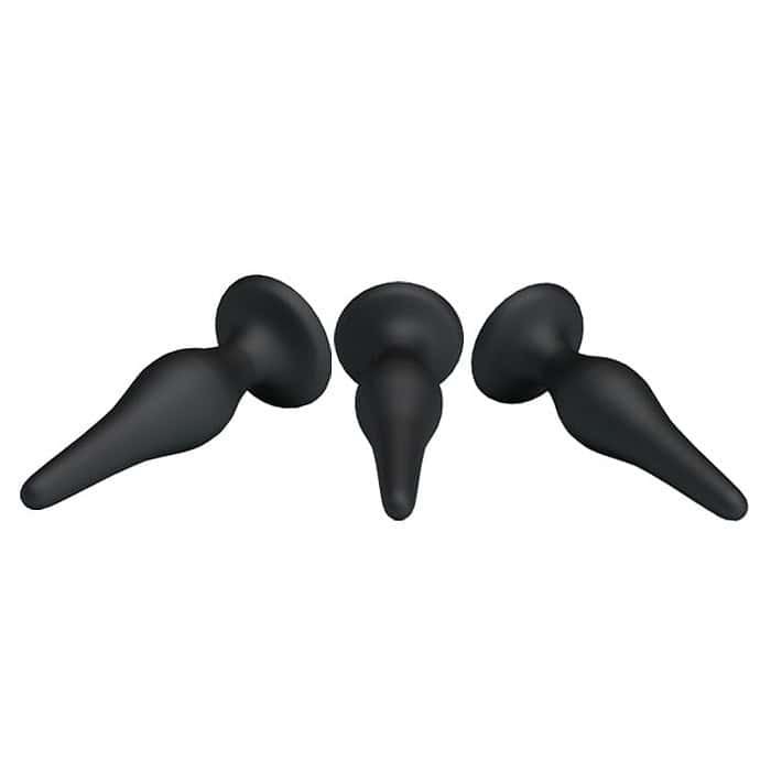 Suction Base Silicone Anal Butt Plug 3pcs/set - Image 7