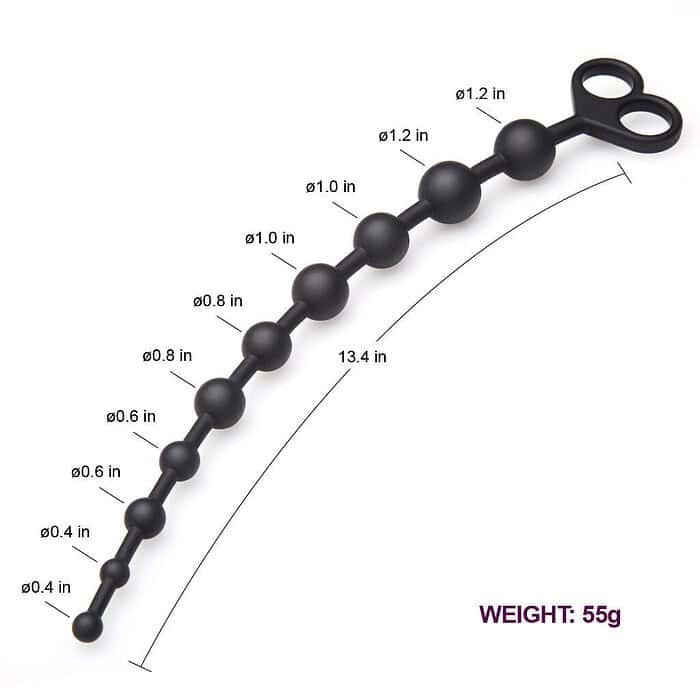 Dragons Tail Silicone Anal Beads Anal Butt Plug 10 Beads - Image 5