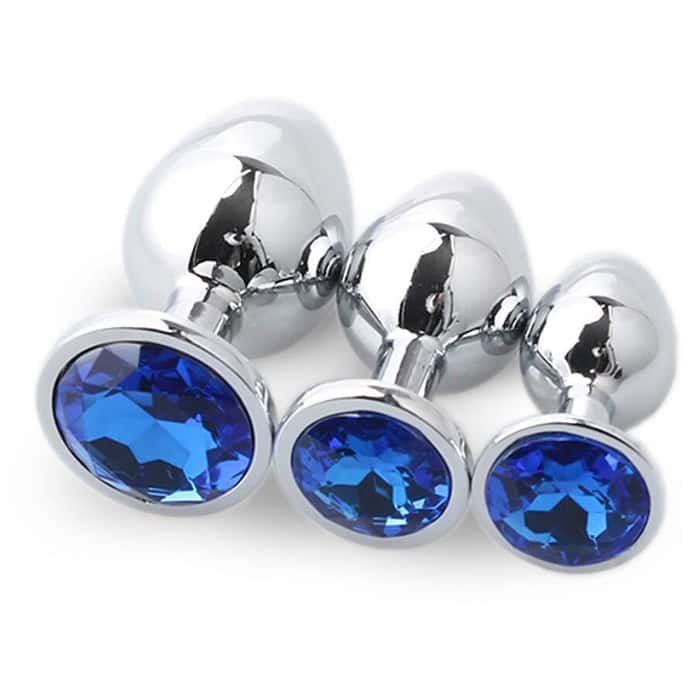 3pcs Diamond Butt Plug Anal Plug (Round Shape) - Image 5