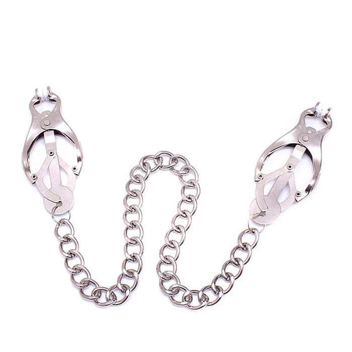 Metal Long Nipple Clips with Necklace Clover Clamps - Image 4