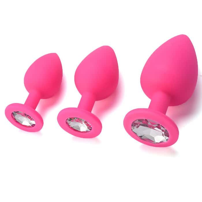 3pcs Diamond Silicone Anal Plug - Image 5