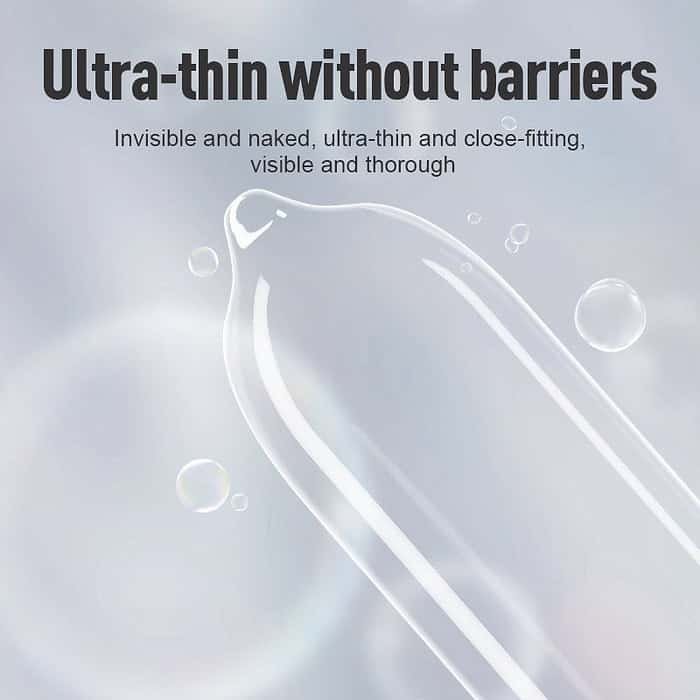 GJG 003 Series Ultra-Thin Zero Distance Natural Latex Rubber Condoms Silver 10PCS - Image 3
