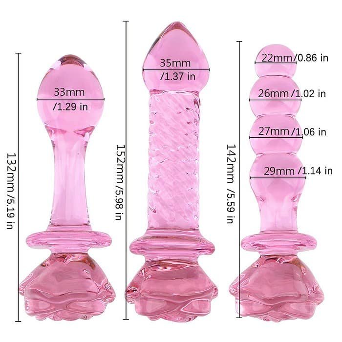 Rose Glass Sex Toys Dildo - Image 7